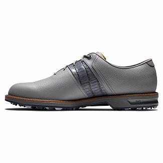 Men's Footjoy Premiere Series Packard Spikeless Golf Shoes Grey NZ-119703